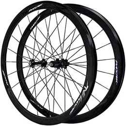CAISYE Spares Super Light Carbon Wheels 700C MTB Bike Wheelset, Double Wall Rim Mountain Cycling Hub Hybrid / Mountain Quick Release 24 Hole 8 / 9 / 10 / 11 Speed, for Mountain Bicycle, Black