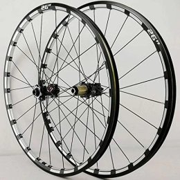 KANGXYSQ Spares Thru Axle Wheelset 26 / 27.5 Inch Bike Wheel Set Mountain 4 Palin Disc Brake Double Wall Alloy Rim CNC Front Rear for 7 / 8 / 9 / 10 / 11 / 12 Speed (Color : Black Hub, Size : 27.5inch)