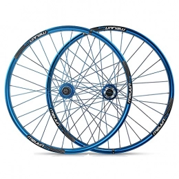 TianyiTrade Mountain Bike Wheel TianyiTrade MTB Bicycle Wheelset 26 Inch Mountain Bike Wheelsets Rim 7-10 Speed Wheel Hubs Disc Brake 32H Quick Release Aluminum Alloy (Color : Blue)
