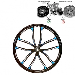 TYT Mountain Bike Wheel TYT Bike Accessories 26 / 27.5 Inches MTB Rims 10 Spokes Magnesium Aluminum Alloy Bicycle Rims Mountain Bike Wheels, Fit for Thread Type Flywheel (Black, 27.5 Inch), Black