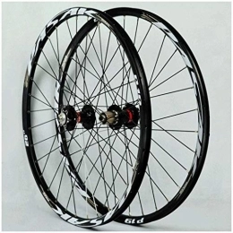TYXTYX Spares TYXTYX 26 27.5 Inch Mountain Bike Wheel Double Layer Alloy Rim Disc Brake Bicycle Wheelset MTB 32H 7-11speed Cassette Hubs Sealed Bearing QR Schrader Valve