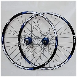 TYXTYX Spares TYXTYX 26" 27.5 inch MTB Bicycle Wheelset Double Wall Alloy Bike Wheel 29er Hybrid / Mountain Rim Compatible 7 / 8 / 9 / 10 / 11 Speed (Color : Blue, Size : 27.5 inch)