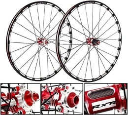TYXTYX Spares TYXTYX 26 / 27.5 Inches Bicycle Wheelset Rear Wheel, Carbon Fiber Hub Double Cycling Wheels MTB Disc Brake Wheelset Fast Release 9-11 Speed Sealed Bearings 24H