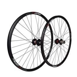 TYXTYX Spares TYXTYX 26" Bicycle Black Wheelset MTB Front Rear Wheels Double Wall Alloy Rim Quick Release Disc Brake 32 Hole 8 9 10 Speed