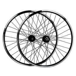 TYXTYX Mountain Bike Wheel TYXTYX 26 Inch 27.5" V-Brake Bicycle Wheelset MTB Aluminum Alloy 29 Inch Mountain Cycling Wheels 32 Hole for 7 / 8 / 9 / 10 / 11 Speed (Color : Black, Size : 27.5 inch)