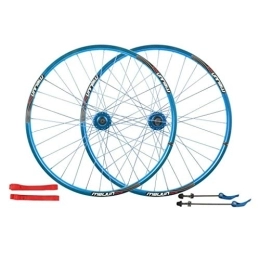 TYXTYX Mountain Bike Wheel TYXTYX 26 Inch Bike Wheelset, Cycling Wheels Mountain Bike Disc Brake Wheel Set Quick Release Palin Bearing 7 / 8 / 9 / 10 Speed Outdoor (Color : Blue, Size : 26INCH)