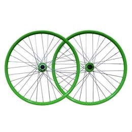 TYXTYX Spares TYXTYX 26 Inch Bike Wheelset MTB Disc Brake Bicycle Wheel Double Wall Alloy Rim Quick Release 7 8 9 Speed 2 Palin 32 Hole (Color : Green)