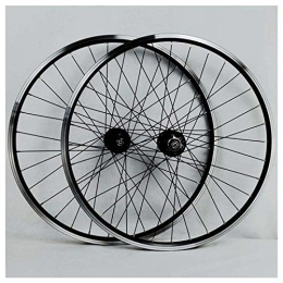 TYXTYX Spares TYXTYX 26 Inch Front Bicycle Wheel MTB Bike Wheelset Rear Mountain Bike Wheelset Double Wall Aluminum Alloy Disc / V-Brake Cycling Bicycle Wheels 32 Hole Rim 7 / 8 / 9 / 10 Cassette Wheels, Black