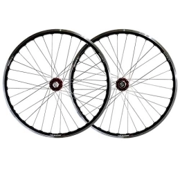 TYXTYX Spares TYXTYX 26 Inch Mountain Bike Wheelset Bicycle Wheel 2 Palin Quick Release 32 Hole Disc Brake / V Brake Hub Double Wall MTB Rim 8, 9, 10 Speed