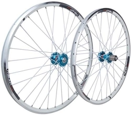 TYXTYX Spares TYXTYX 26" Mountain Bike Wheel Double Wall Alloy Bicycle Rims Disc V- Brake Quick Release Front 2 Rear 4 Palin 8 9 10 Speed 32H White