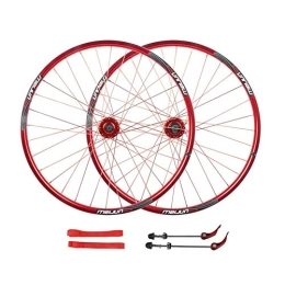TYXTYX Spares TYXTYX 26" MTB Bicycle Wheel Set, Black Bike Bearings Hub, Compatible 7-8-9-10 Speed Freewheel Aluminum Alloy Front Rear Wheel