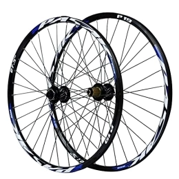 TYXTYX Spares TYXTYX 27.5in Bicycle Wheelset, 15 / 12MM Barrel Shaft Mountain Bike Bicycle Wheel Set Disc Brake 7 / 8 / 9 / 10 / 11 Speed Outdoor (Color : Blue, Size : 27.5in / 20mmaxis)