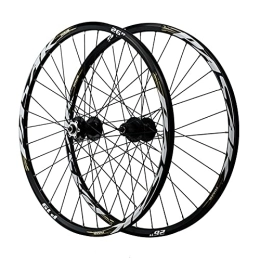TYXTYX Spares TYXTYX Bicycle MTB Wheelset 26 Inch 27.5 29ER Aluminum Alloy Disc Brake Mountain Cycling Wheels 32 Hole for 7 / 8 / 9 / 10 / 11 Speed (Color : Metallic, Size : 27.5 inch)