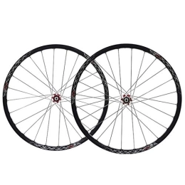 TYXTYX Spares TYXTYX Bicycle Wheel 26" Bike Wheel Set MTB Double Wall Alloy Rim Tires 1.5-2.1" Disc Brake 7-11 Speed Palin Bearing Hub Quick Release 24H 6 Colors