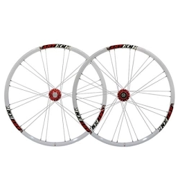TYXTYX Mountain Bike Wheel TYXTYX Bicycle Wheel 26" Bike Wheel Set MTB Double Wall Alloy Rim Tires 1.5-2.1" Disc Brake 7-11 Speed Sealed Bearings Hub Quick Release 4 Colors
