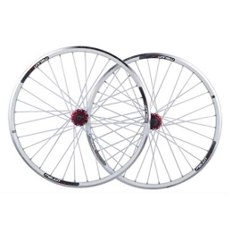 TYXTYX Spares TYXTYX Bicycle Wheel Set 26in Double Walled Alloy Rim V / Disc Brake MTB Bike Wheels 32H QR 7-10 Speed Ball Bearing Cassette Hubs