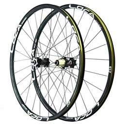 TYXTYX Mountain Bike Wheel TYXTYX Bicycle Wheelset 26 27.5 29 Inch MTB Double Wall Cycling Wheels Quick Release Sealed Bearings Hub 24 Hole Disc Brake 8 9 10 11 12 Speed (Color : Yellow, Size : 29in)