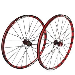 TYXTYX Mountain Bike Wheel TYXTYX Bike Wheel 26 27.5 Inch Bicycle Wheelset MTB Milling Trilateral Double Wall Alloy Rim Carbon Hub QR Disc Brake Front And Rear 7-11 Speed 24H