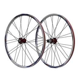 TYXTYX Spares TYXTYX Bike Wheel Set 26" Bicycle Wheel MTB Double Wall Alloy Rim Tires 1.5-2.1" Disc Brake 7-11 Speed Sealed Bearings Hub Quick Release