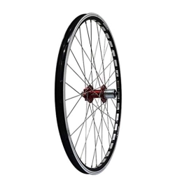 TYXTYX Spares TYXTYX Cycling Wheels Bike Wheel Set 26 Inch MTB Front and Rear Wheel Double Wall Alloy Rim Disc / V- Brake 7-11 Speed Palin Hub Quick Release 32H (Color : Red hub Rear)