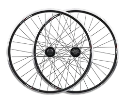 TYXTYX Mountain Bike Wheel TYXTYX Cycling Wheels MTB Bicycle Wheel Mountain Bike Wheel Set 20 26 Inch Quick Release Disc V- Brake (Color : Black, Size : 26in Wheel Set)