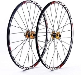 TYXTYX Mountain Bike Wheel TYXTYX Cycling Wheelset, 27.5 in MTB Bicycle Wheel Double-Walled Rim Disc Caliper Brake Alloy Drum Fast Release 24 Hole Disc for 7 / 8 / 9 / 10 / 11 Speed 100Mm