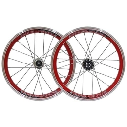 TYXTYX Mountain Bike Wheel TYXTYX Front Bicycle Wheel MTB Bike Wheelset 16Inch Bike Wheelset, Sealed Bearings Hub 20Hole V- Brake Single Speed Double Wall Cycling Wheels, Red