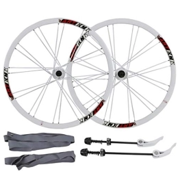 TYXTYX Mountain Bike Wheel TYXTYX Mountain Bicycle Wheelset 26 Inch, Aluminum Alloy Double Wall MTB Cycling Rim Disc Brake 24 Hole Quick Release 7 8 9 10 Speed Wheels