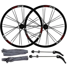 TYXTYX Mountain Bike Wheel TYXTYX Mountain Bicycle Wheelset Cycling, 26" Double Wall MTB Bike Quick Release Sealed Bearing 24 Hole Disc Brake 7 8 9 10 Speed