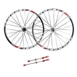 TYXTYX Spares TYXTYX Mountain Bike 27.5, Double Wall MTB Rim 26inch Quick Release V-Brake Bike Wheelset Hybrid 24 Hole Disc 8 9 10 Speed