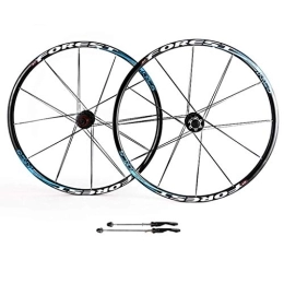 TYXTYX Spares TYXTYX Mountain Bike Wheels, Double Wall MTB Rim 26inch Quick Release V-Brake Bicycle Wheelset Hybrid 24 Hole Disc 8 9 10 Speed