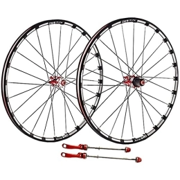 TYXTYX Spares TYXTYX Mountain Bike Wheelset, 26 / 27.5 / 29 Inches, MTB Bicycle Rear Wheel Double Walled Aluminum Alloy Rim Disc Brake Carbon Fiber Hub Quick Release 7 / 8 / 9 / 10 / 11 Speed Cassette (Size : 26in)