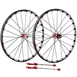 TYXTYX Mountain Bike Wheel TYXTYX Mountain Bike Wheelset 26 / 27.5 / 29 Inches, MTB Cycling Front Rear Wheel, Bicycle Wheel Double Walled Aluminum Alloy Rim Disc Brake Carbon Fiber Hub Quick Release 7 / 8 / 9 / 10 / 11 Speed Cassette, Re