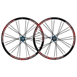 TYXTYX Spares TYXTYX Mountain Bike Wheelset 26 MTB Double Walled Alloy Rim Disc Brake Bicycle Wheels 24H QR 8-10 Speed Sealed Bearing Cassette Hubs (Color : A)