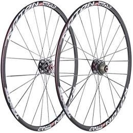 TYXTYX Spares TYXTYX Mountain Bike Wheelset Bicycle Wheels Double Wall Alloy Rim Carbon Drum F2 R5 Palin Bearing Quick Release Disc Brake 24H 11 Speed 1820G, B, 26inch