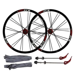 TYXTYX Spares TYXTYX MTB 26" Wheels, Mountain Bike Double Wall Rims Alloy Hub Wheelset - Black / White