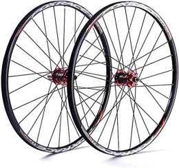 TYXTYX Spares TYXTYX MTB Bicycle Wheelset Bike Wheel Tyres Spokes Rim, 26 / 27.5" Ultralight Double Walled Alloy Rim 24H Cycling Wheel Mountain V-Brake Disc Rim Brake Fast Release for 7 / 8 / 9 / 10 / 11 Speed