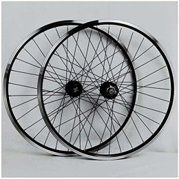 TYXTYX Spares TYXTYX MTB Wheelset 26Inch Bicycle Cycling Rim Mountain Bike Wheel 32H Disc / Rim Brake 7-11Speed QR Cassette Hubs Sealed Bearing 6 Pawls, Black