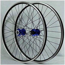 TYXTYX Spares TYXTYX MTB Wheelset 26Inch Bicycle Cycling Rim Mountain Bike Wheel 32H Disc / Rim Brake 7-11Speed QR Cassette Hubs Sealed Bearing 6 Pawls, Blue
