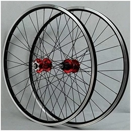 TYXTYX Spares TYXTYX MTB Wheelset 26Inch Bicycle Cycling Rim Mountain Bike Wheel 32H Disc / Rim Brake 7-11Speed QR Cassette Hubs Sealed Bearing 6 Pawls, Red