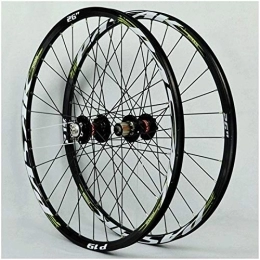 TYXTYX Spares TYXTYX Quick Release Axles Bicycle Accessory 26 27.5 Inch MTB Wheelset Double Wall Alloy Rim Mountain Bike Front & Rear Wheel Disc Brake Bicycle Wheel 32 Spoke for 7-11speed Cassette Flywheel Seale