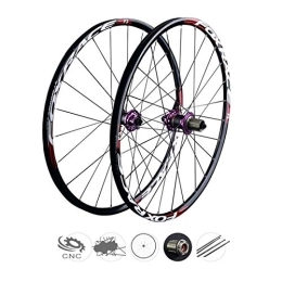 TYXTYX Mountain Bike Wheel TYXTYX Quick Release Axles Bicycle Accessory 27.5 Inch Mountain Bike, Double Wall Ultralight Carbon Fiber MTB Rim V-Brake Hybrid 24 Hole Disc 7 8 9 10 Speed 100mm Road Bicycle Cyclocross Bike Wheel
