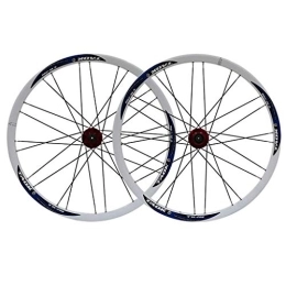 TYXTYX Spares TYXTYX Wheel 26" Bike Wheel Set MTB Double Wall Alloy Rim Disc Brake 7-11 Speed Tires 1.5-2.1" Sealed Bearings Hub Quick Release 28H 6 Colors