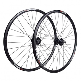 UPPVTE Spares UPPVTE 20 / 26inch Cycling Wheels Bike Wheelset, for Mountain Bike Double Wall Rim Sealed Bearing QR Disc Brakes 6 / 7 / 8 / 9 Speed Wheel (Color : Black, Size : 20inch)