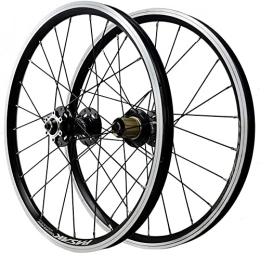 UPPVTE Mountain Bike Wheel UPPVTE 20 inch Mountain Bike Wheelset, 24 Holes Ultra-Light Aluminum Alloy V Brake / Disc Brake / Rim Brake Quick Release 7-11 Speed Wheel (Color : Black, Size : 20inch)