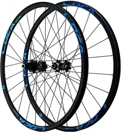 UPPVTE Mountain Bike Wheel UPPVTE 26 / 27.5 / 29 Inch Mountain Bicycle Wheelset, 700C Double Wall Aluminum Alloy Disc Brake 24 Hole Hybrid / MTB Rim for 8-12 Speed Wheel (Color : Blue, Size : 26inch)