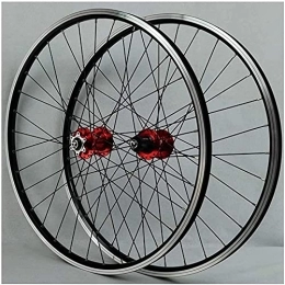 UPPVTE Mountain Bike Wheel UPPVTE 26 / 27.5 / 29 Inch MTB Bicycle Wheelset, 32H Front Rear Wheel Double Layer Alloy Sealed Bearing Disc Rim Brake QR 7-11 Speed Wheel (Color : Red, Size : 29inch)