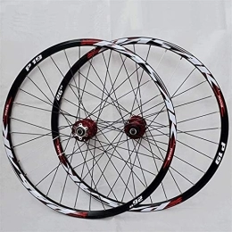UPPVTE Mountain Bike Wheel UPPVTE 26 / 27.5 / 29 Inch MTB Cycling Wheels, Quick Release Bicycle Front / Rear Wheel Disc Brake Double Wall 32 Hole 7-11 Speed Wheel (Color : Red, Size : 29inch)