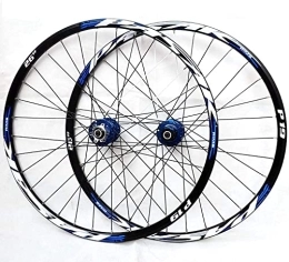 UPPVTE Mountain Bike Wheel UPPVTE 26 / 27.5 / 29In Bicycle Wheelset, Double Wall MTB Rim Disc Brake Ultralight Carbon Fiber Quick Release 32H 7-11 Speed Wheel (Color : Blue, Size : 29inch)