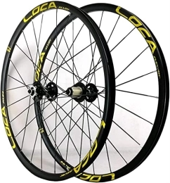 UPPVTE Mountain Bike Wheel UPPVTE 26 / 27.5 / 29in Bicycle Wheelset Mountain Bike Wheels 24H MTB Rim Disc Brake Ultralight Quick Release 8 / 9 / 10 / 11 / 12 Speed Wheel (Color : Yellow, Size : 29inch)